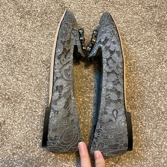 Dolce & Gabbana Vally lace crystals flats, grey, New with full packaging, 39 - Picture 11 of 15